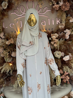 The Muna Abaya with Matching Hijab- BEIGE