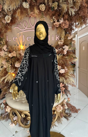 The Yara Abaya & Matching Hijab-Silver
